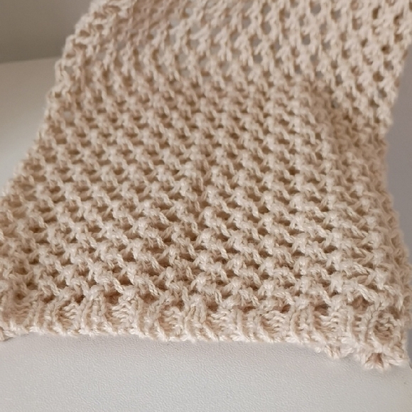 Rue21 Women’s Small Crochet Knit Long Sleeve Stretch Top Layering Piece Cream - Picture 4 of 8